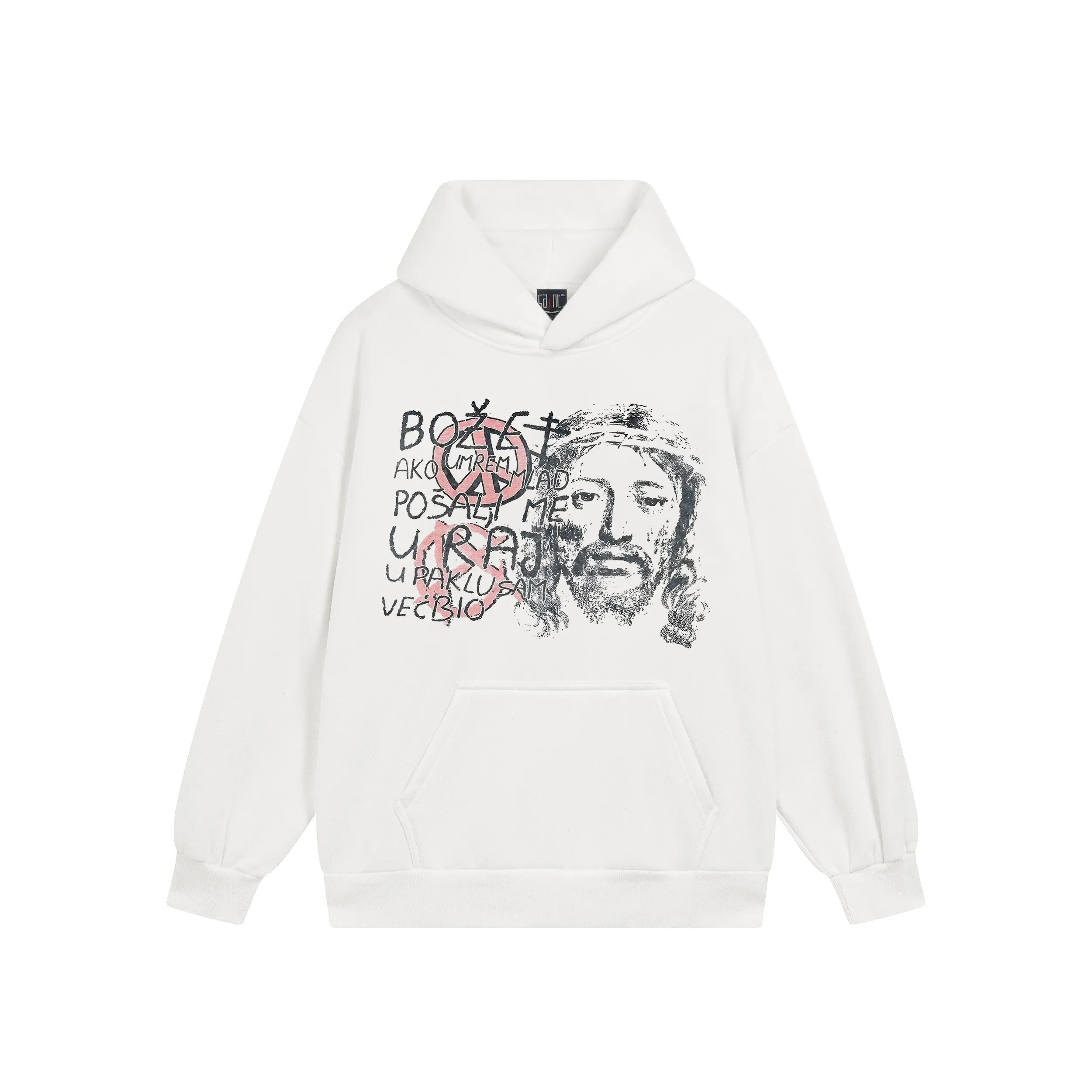 #SA96 SAINT Hooded Sweatshirt P180 Color: White Size: S-XL